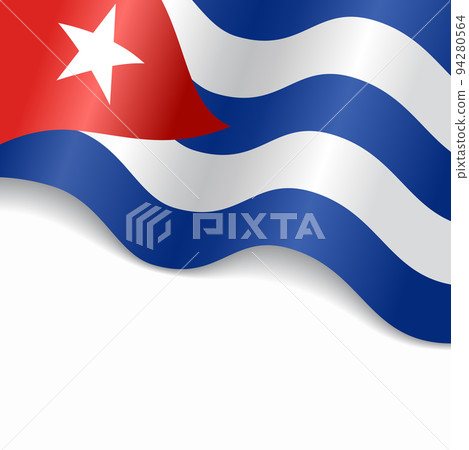 Cuban flag wavy abstract background. Vector illustration. Cuban flag wavy abstract background. Vector illustration. 94280564