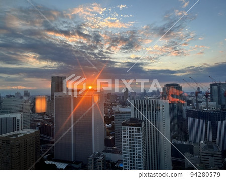 sunset from skyscraper sunset from skyscraper 94280579