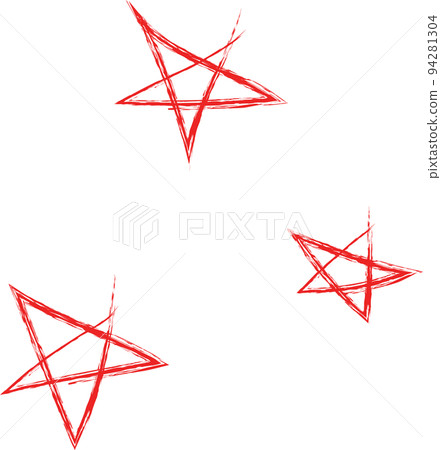 Star shaped red pencil illustration 94281304