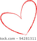 Heart red pencil illustration 94281311