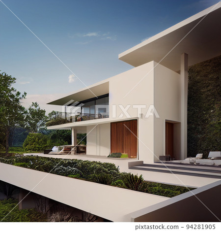 Luxury modern villa, cozy house, real estate Luxury modern villa, cozy house, real estate 94281905