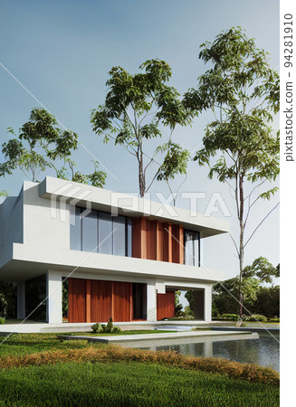 Luxury modern villa, cozy house, real estate Luxury modern villa, cozy house, real estate 94281910