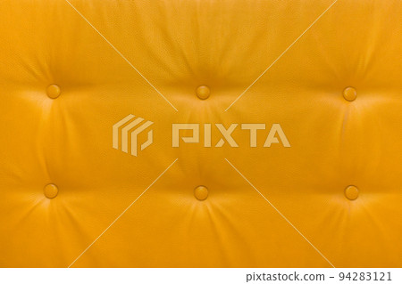 Sofa leather yellow upholstery texture background furniture luxury abstract button pattern style decor vintage 94283121