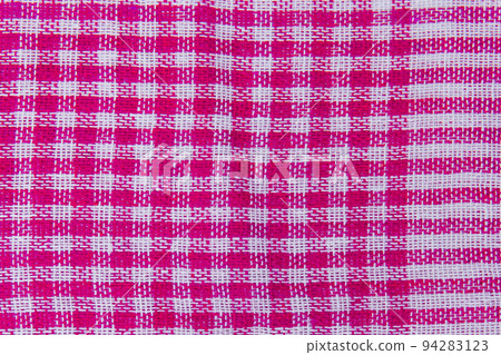 Plaid Abstract Pattern Fabric Picnic Tablecloth Vintage Gingham Background Checkered Texture Purple Violet Pink 94283123