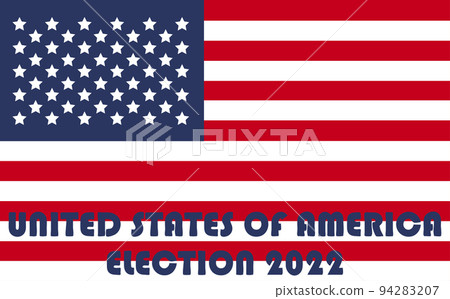 Day of mid-term elections. Vote 2022 USA, banner design. Political election campaign 94283207