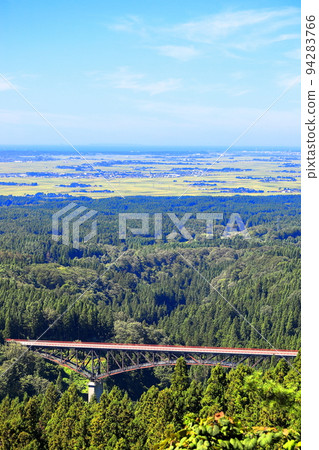 Hagurosan Shinji Bridge and Shonai Plain 94283766