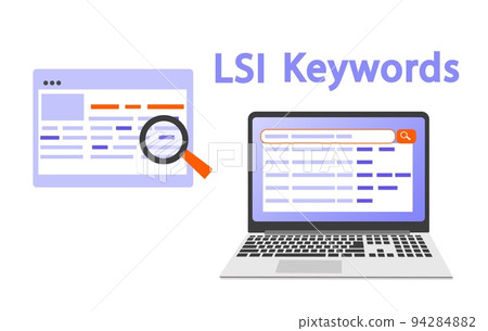 Keyword Research and SEO optimization . Vector illustration Keyword Research and SEO optimization . Vector illustration 94284882