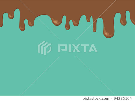 Background where chocolate melts and drips from above (mint chocolate) 94285164