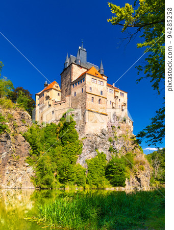 View of Kriebstein Castle or Burg Kriebstein in the Saxony, Germany 94285258