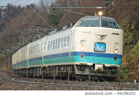 北陸本線Tsubata-Kurikara JR East 485系列T16編隊(新潟)北越 北陸本線Tsubata-Kurikara JR East 485系列T16編隊(新潟)北越 94286202