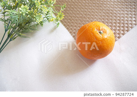 Flower and orange material Flower and orange material 94287724