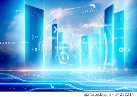 city, light, networking 94288214