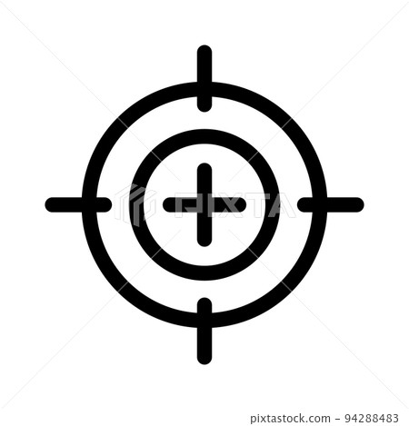 Gun sight silhouette icon. aim or target. vector. 94288483