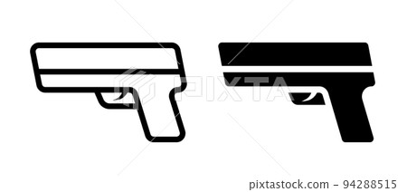 gun icon set. pistol sign. vector. 94288515