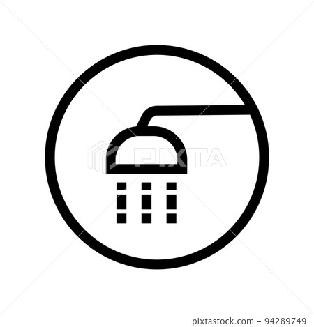 淋浴圖標圓圈矢量圖 淋浴圖標圓圈矢量圖 94289749