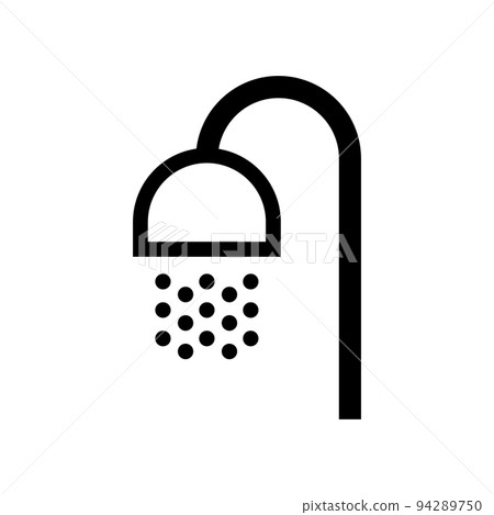 淋浴圖標。水滴落下。向量。 94289750