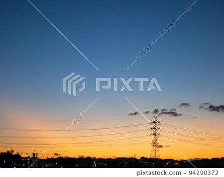 美麗的夕陽天空 美麗的夕陽天空 94290372