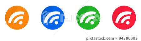 RSS circle icon set RSS circle icon set 94290392