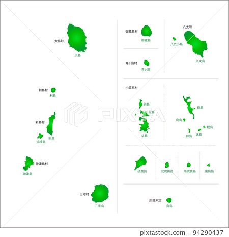 Tokyo remote island map 94290437