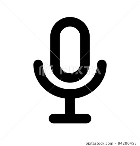simple microphone silhouette icon vector 94290455