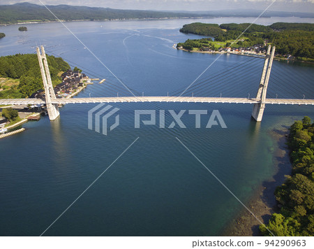 Twin Bridge Noto over Nanao Bay and Mikaguchi Seto, Nanao City, Ishikawa Prefecture (aerial shot by drone) Twin Bridge Noto over Nanao Bay and Mikaguchi Seto, Nanao City, Ishikawa Prefecture (aerial shot by drone) 94290963