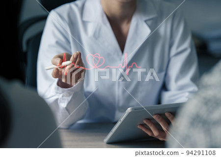 Doctor explain to patient about health care. Medicine and health care and insurance concept 94291108