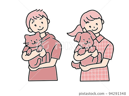 Stock Illustration: Important Pet-Dog Cat Normal (Pink) 94291348
