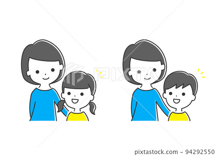 Woman listening to children / Parents and children talking A 94292550