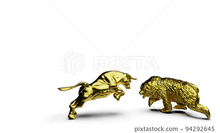 Golden bear and bull transparent background Golden bear and bull transparent background 94292645