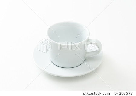 Cup and saucer white background 94293578