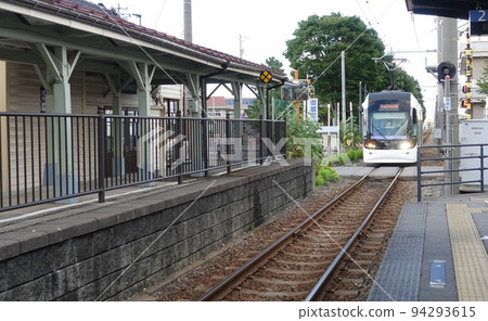 Scenery of Toyama Tram Portram and Higashi-Iwase Station 94293615