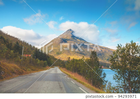 Mountain road. Senja island, Norway, Europe 94293971