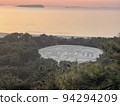Wado-kaichin sand painting at dusk 94294209
