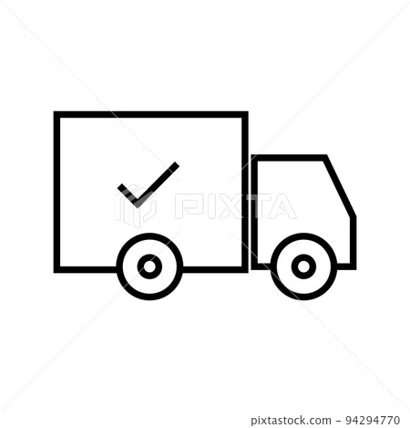 Track icon with check mark. vector. 94294770