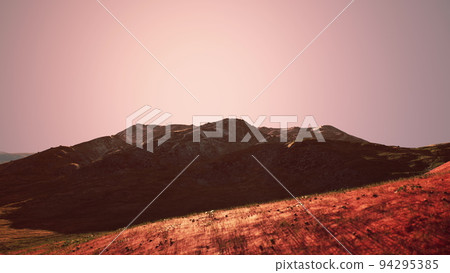 amazing scenery of colored mountain and sky at background in sunset amazing scenery of colored mountain and sky at background in sunset 94295385