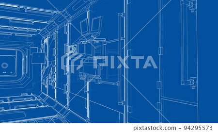 Interior of the space station. Vector Interior of the space station. Vector 94295573