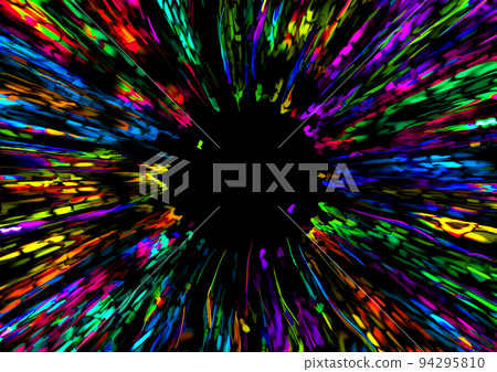 爆炸彩虹色光線的抽象背景 94295810