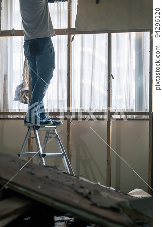 Demolition site interior construction Demolition site interior construction 94296120