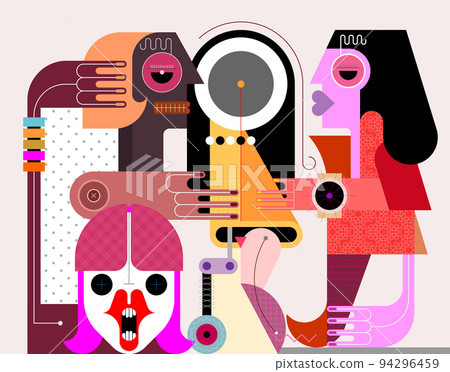 Disabled Girl And Her Carers 94296459