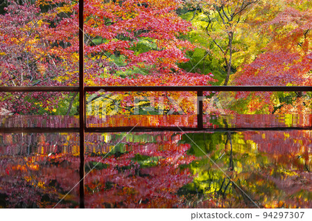 從八瀨琉璃光院松陰看到的紅葉 94297307
