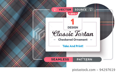 Tartan seamless pattern, merry christmas texture, checkered scottish fabric Tartan seamless pattern, merry christmas texture, checkered scottish fabric 94297619