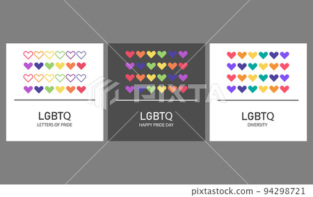 banner three styles for pride day  94298721