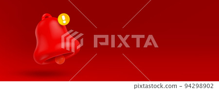 Alert, warning, emergency notification 3d render 94298902