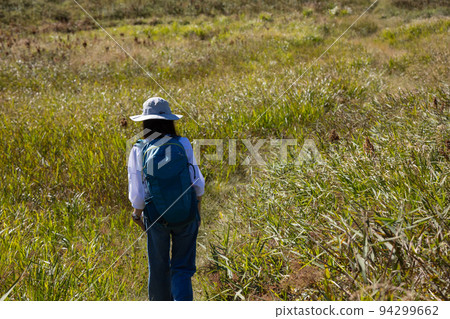 A woman strolling around Tanigawadake Tenjindaira A woman strolling around Tanigawadake Tenjindaira 94299662