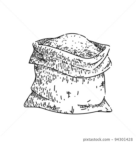 sugar bag sketch hand drawn vector 94301428