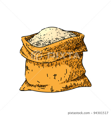 sugar bag sketch hand drawn vector 94301517