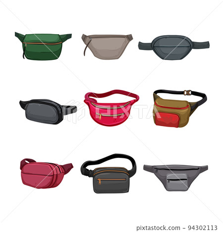 waist bag set cartoon vector illustration waist bag set cartoon vector illustration 94302113