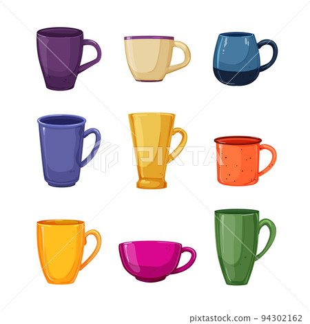 cup ceramic set cartoon vector illustration cup ceramic set cartoon vector illustration 94302162