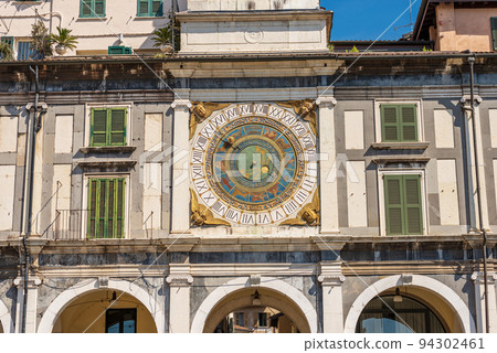 Clock Tower in Brescia Downtown - Piazza della Loggia Lombardy Italy Clock Tower in Brescia Downtown - Piazza della Loggia Lombardy Italy 94302461