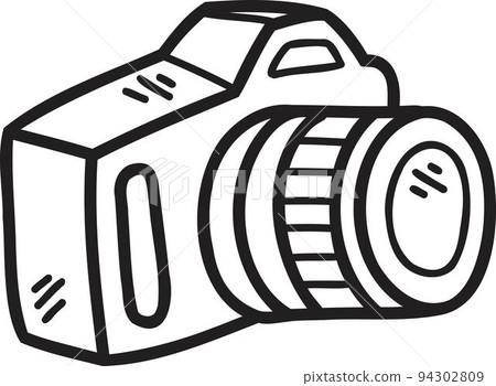Hand Drawn camera illustration Hand Drawn camera illustration 94302809